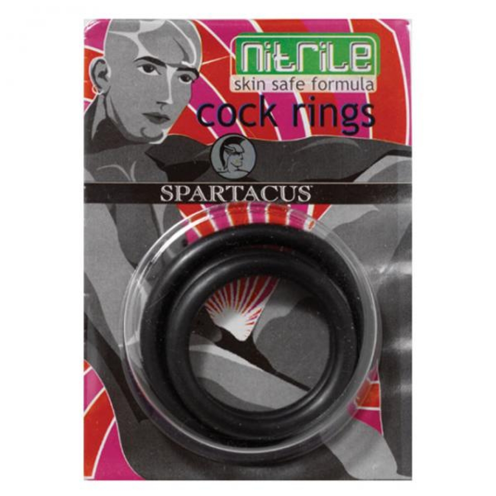 Nitrile Penis Ring Set (black/3)