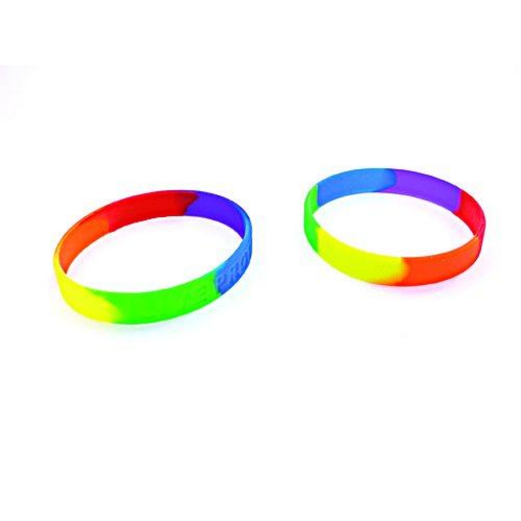 Gaysentials Rainbow Silicone Bracelet Set