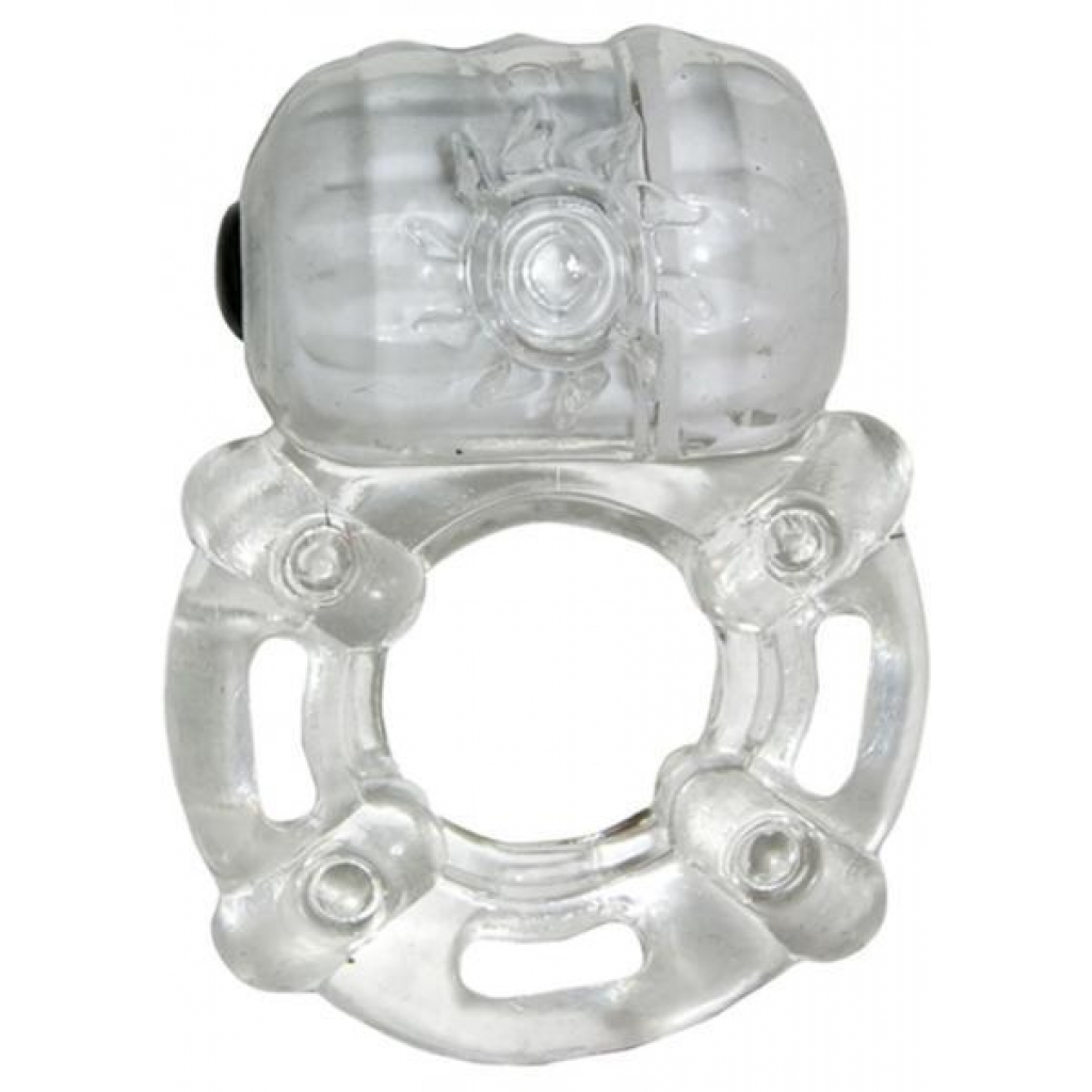 Crystal Pulsating Erection Keeper Clear Ring