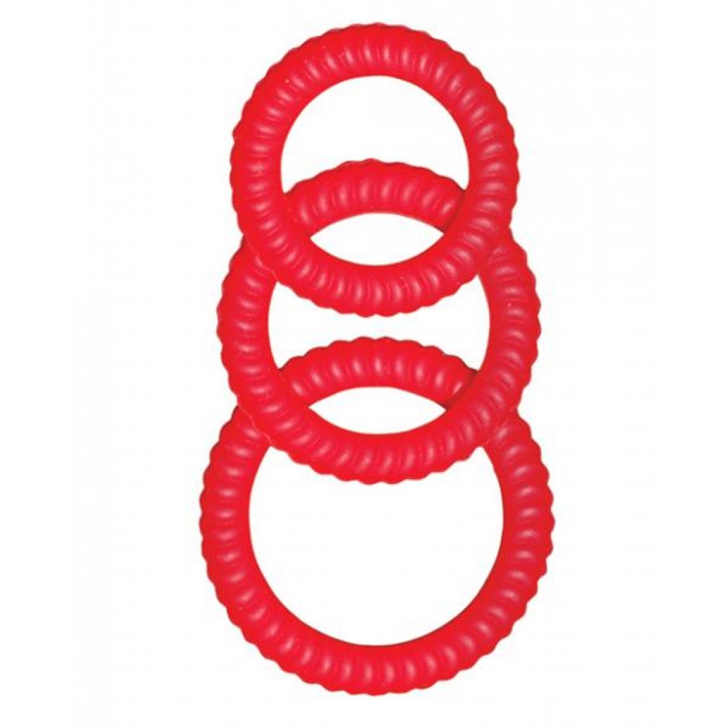 Ram Ultra Silicone Cocksweller Penis Rings Red