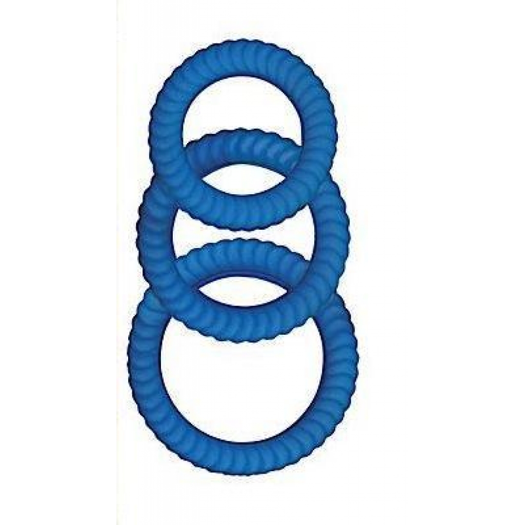 Ram Ultra Silicone Cocksweller C Rings Blue