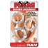 Ram Beaded Penis Rings Clear Pack of 3