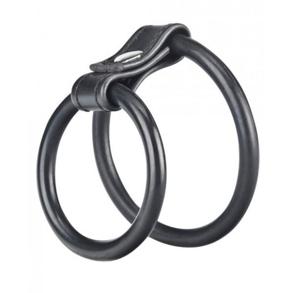 C & B Gear Duo Penis And Ball Ring Black