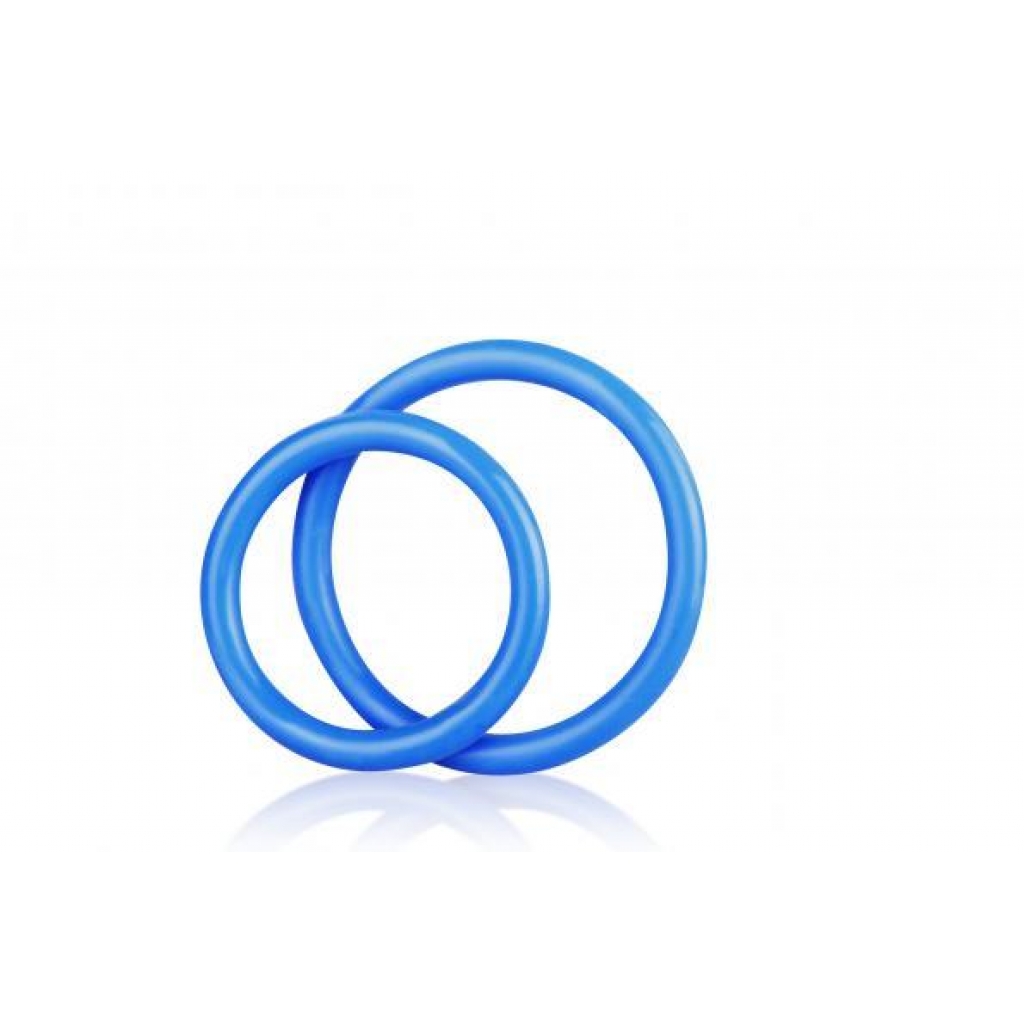 C & B Gear Silicone Penis Ring Set Blue