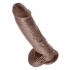 10 Inches C*ck Balls - Brown