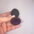 Booty Bling Large Black Plug Purple Stone