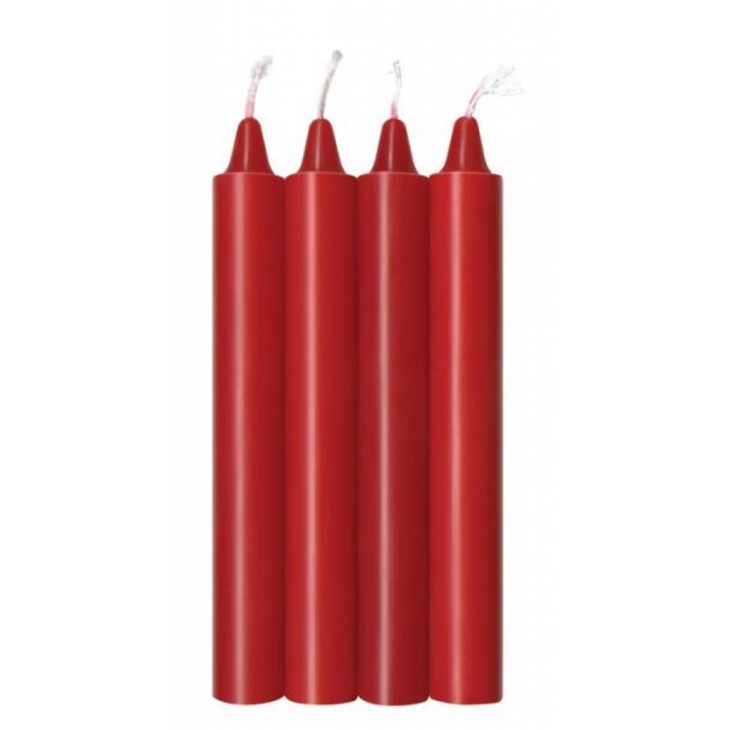 Make Me Melt Sensual Warm Drip Candles 4 Pack Red