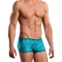 Mini Shorts Neon Lace Turquoise Blue Small