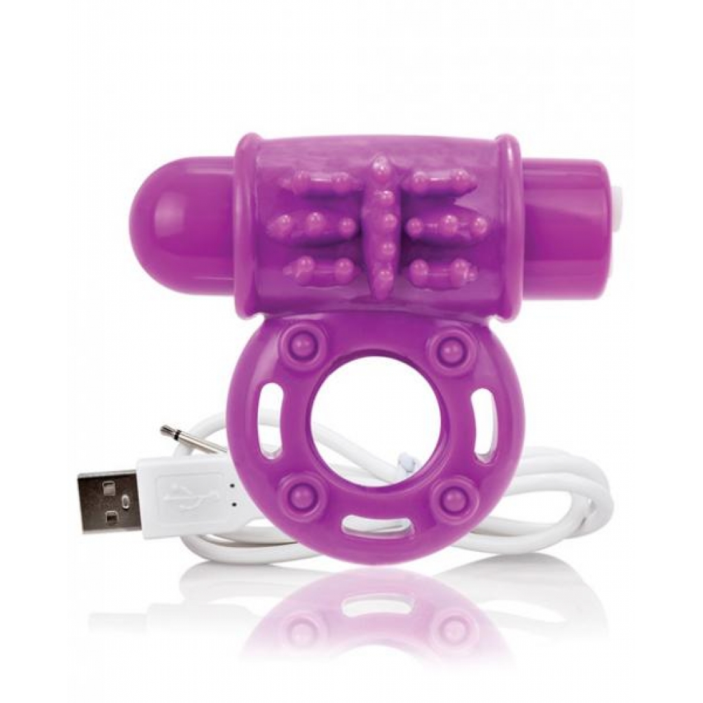 Screaming O Charged Owow Vooom Vibrating Penis Ring Purple