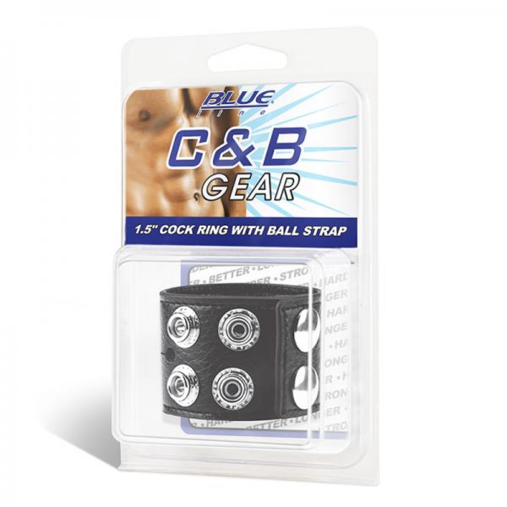 Cb Gear 1.5in Penis Ring With Ball Strap