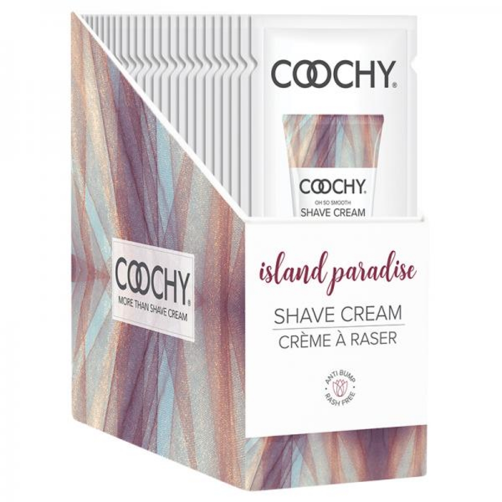 Coochy Shave Cream Island Paradise Foil 15ml 24pc Display