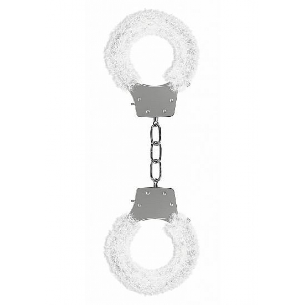 Ouch Pleasure Handcuffs Furry Cuffs White