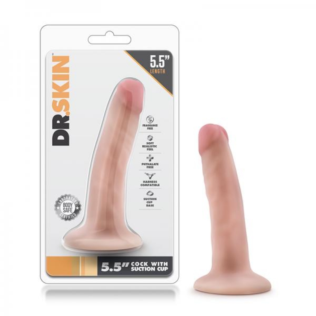 Dr. Skin - 5.5 Inch Penis With Suction Cup - Vanilla