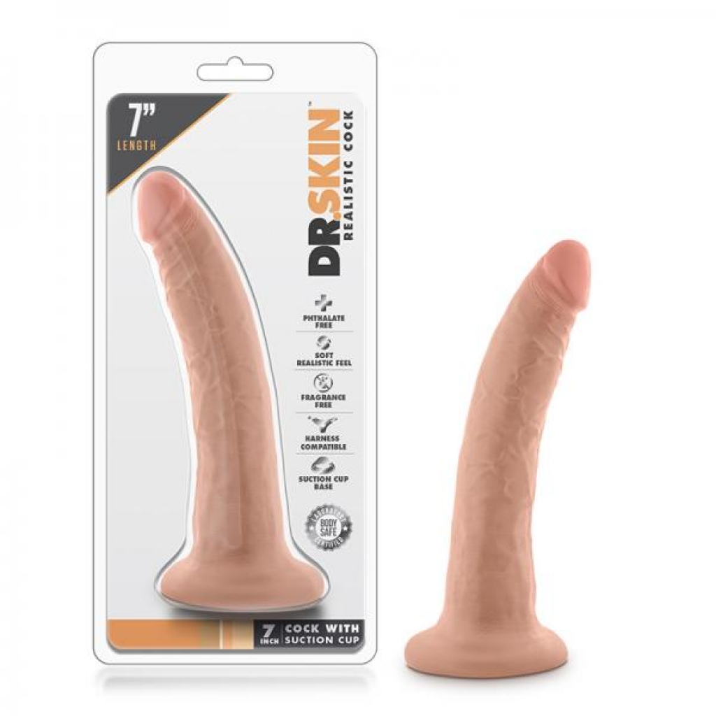 Dr. Skin - 7 Inch Penis With Suction Cup - Vanilla