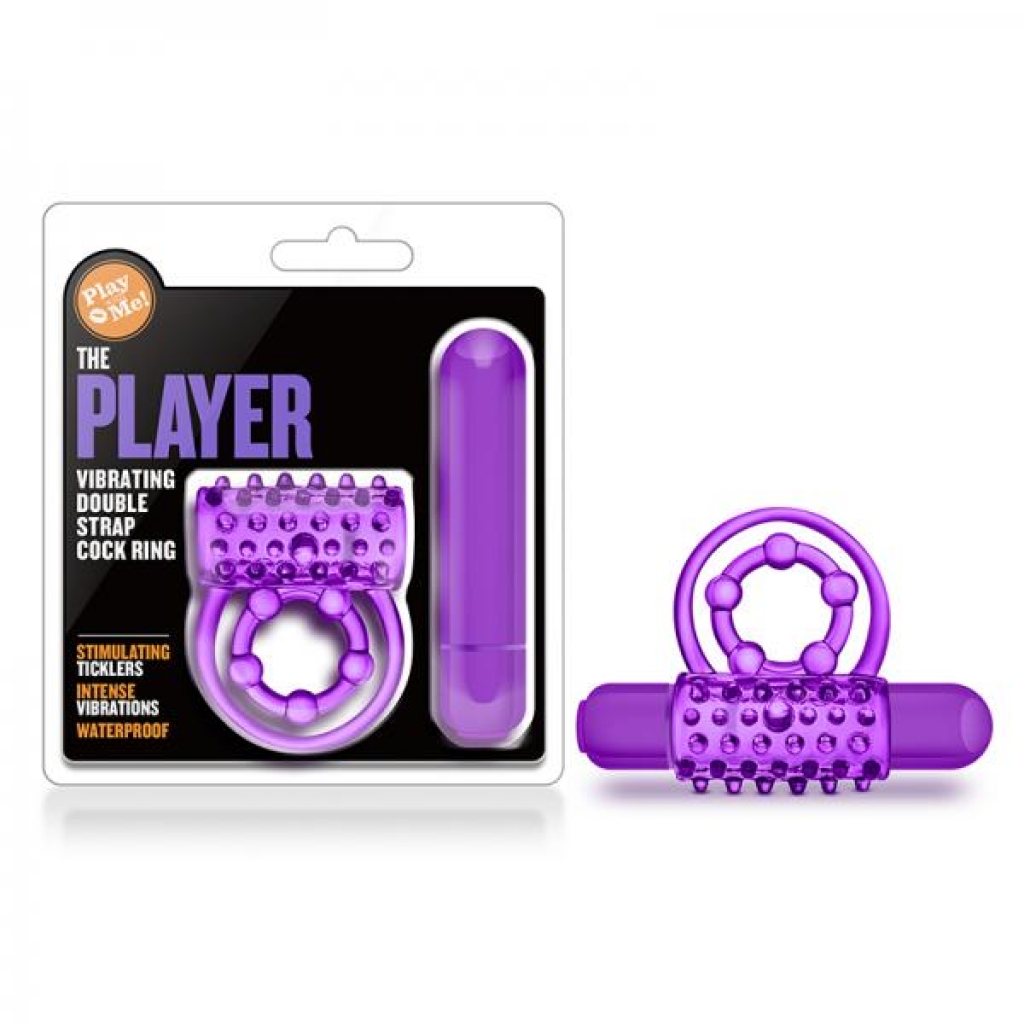 Play With Me - The Player - Vibrating Double Strap Cockring - Purple