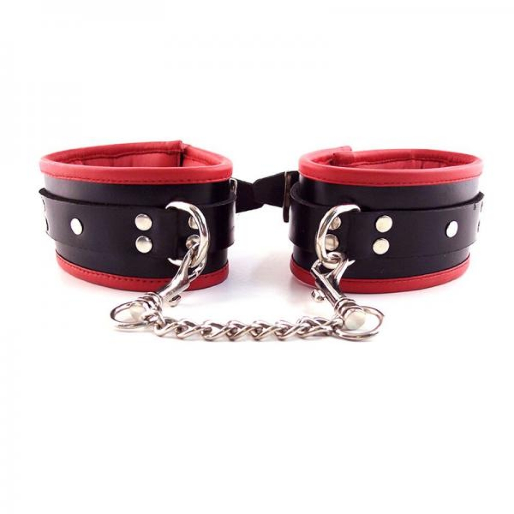 Rouge Padded Ankle Cuff Black/red