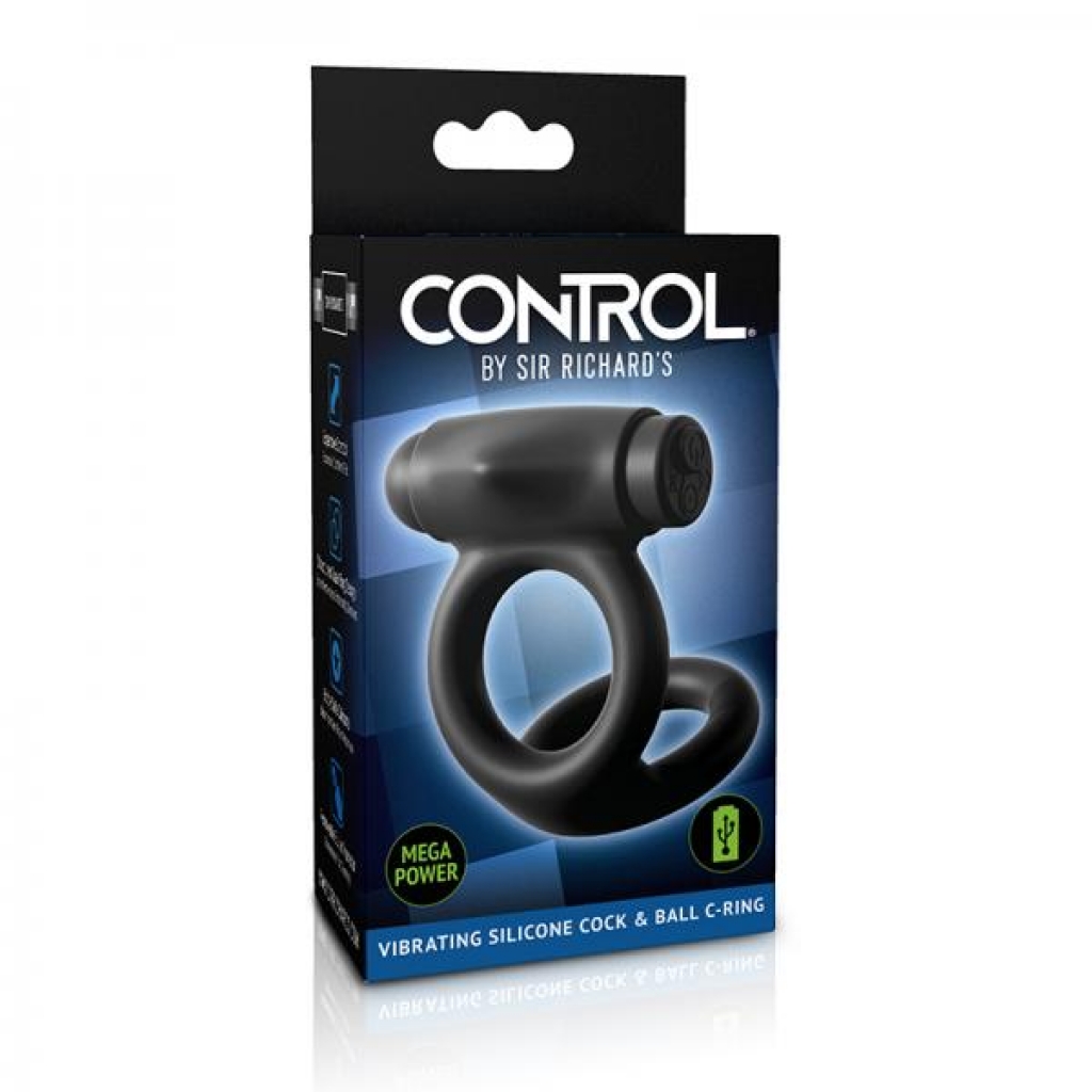 Sir Richard's Control Vibrating Silicone Penis & Ball C-ring