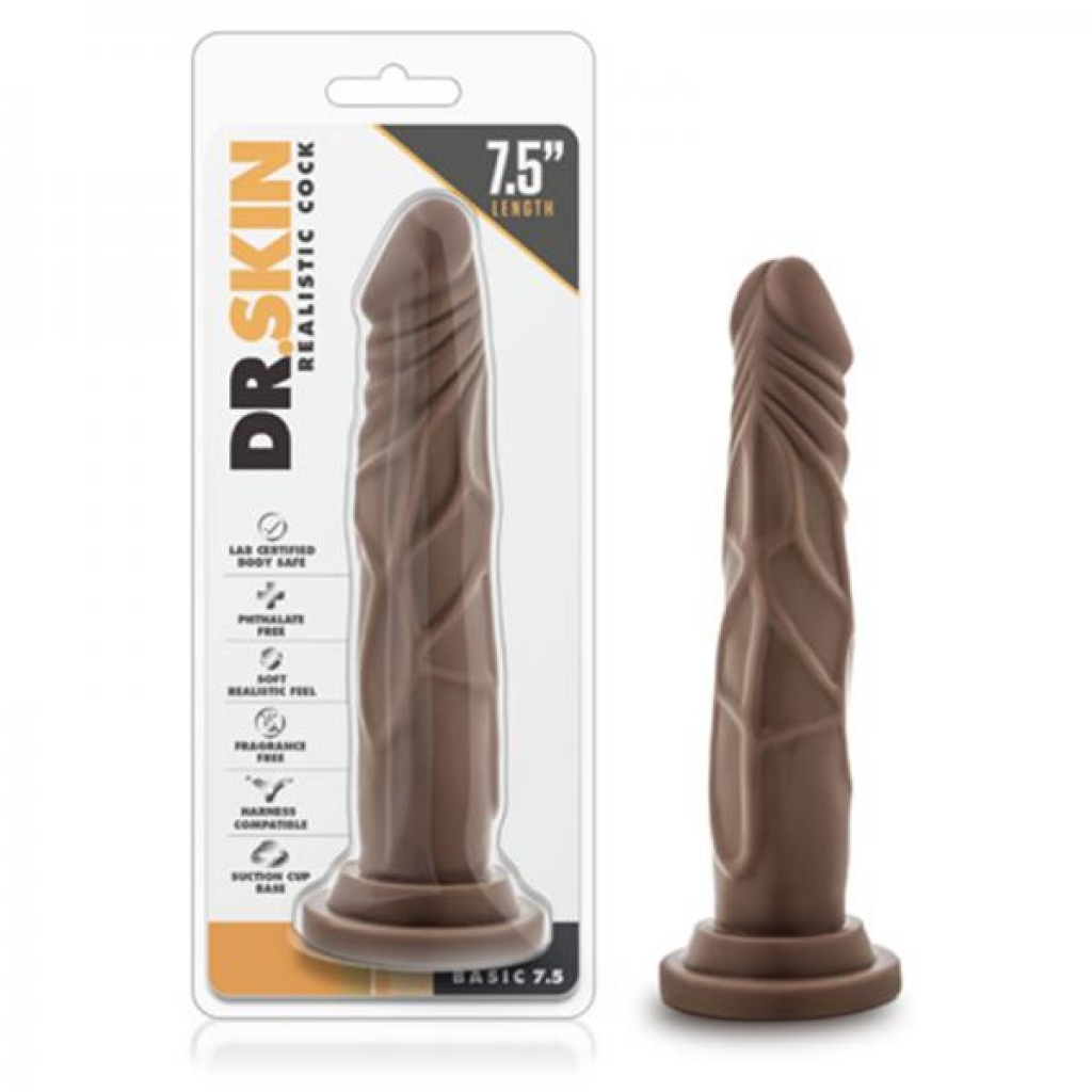 Dr. Skin - Realistic Penis - Basic 7.5 - Chocolate