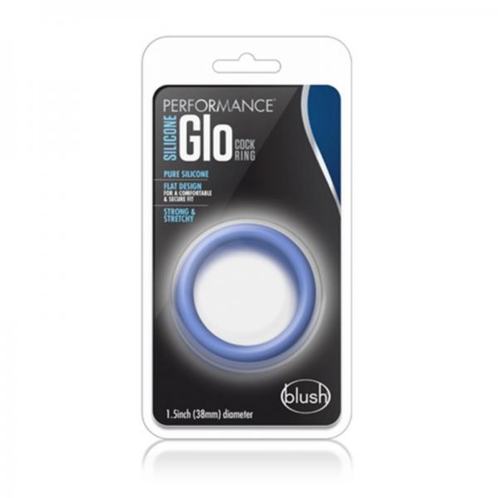 Performance - Silicone Glo Penis Ring - Blue Glow