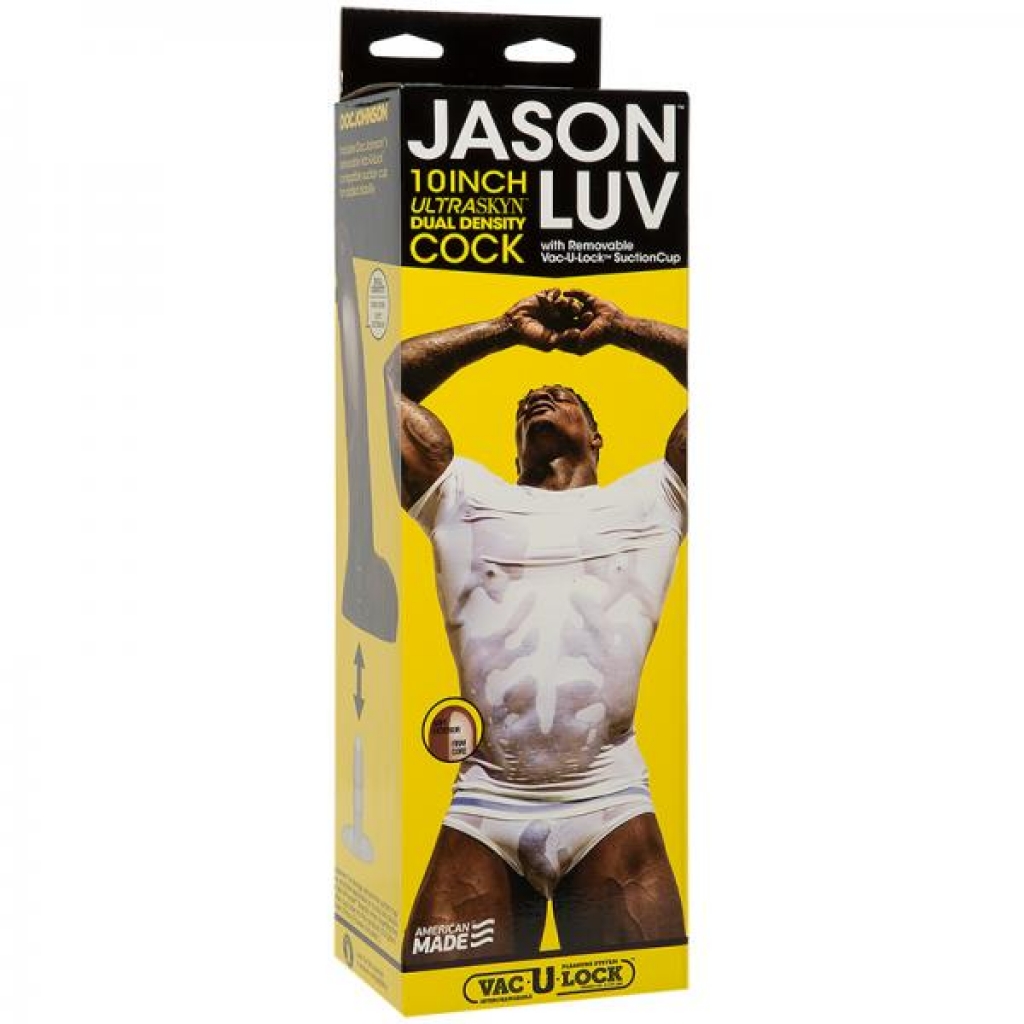 Jason Luv 10 inches Ultraskyn Penis Brown Dildo