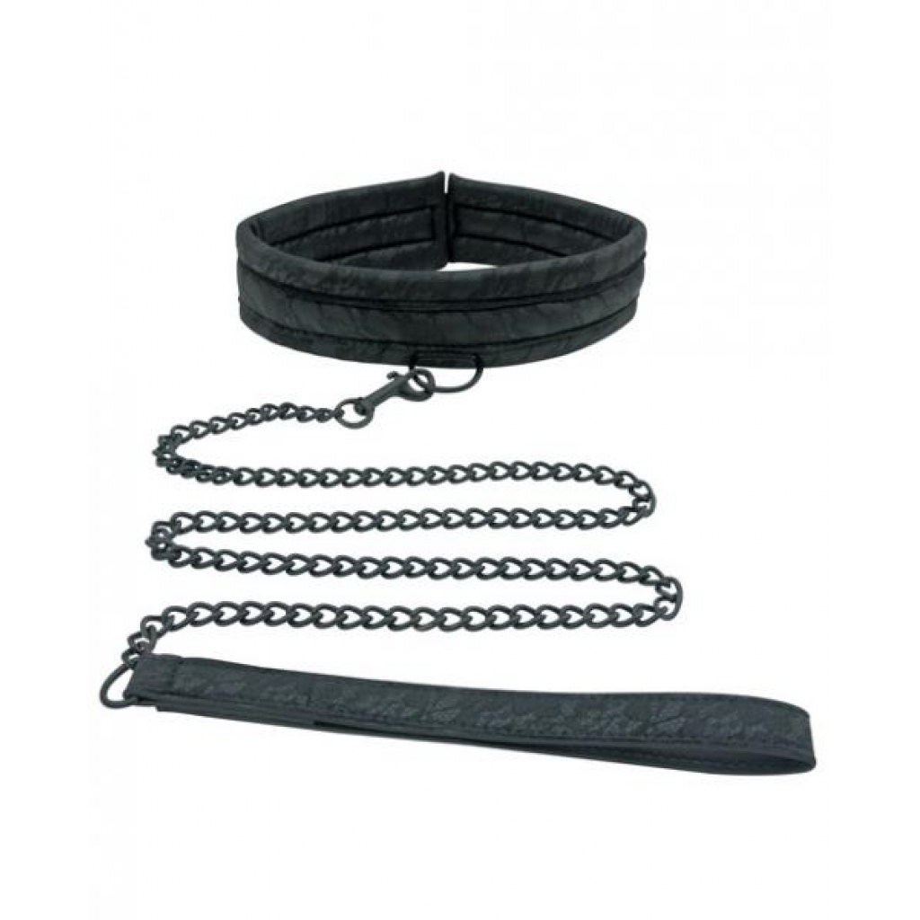 Midnight Lace Collar And Leash Black