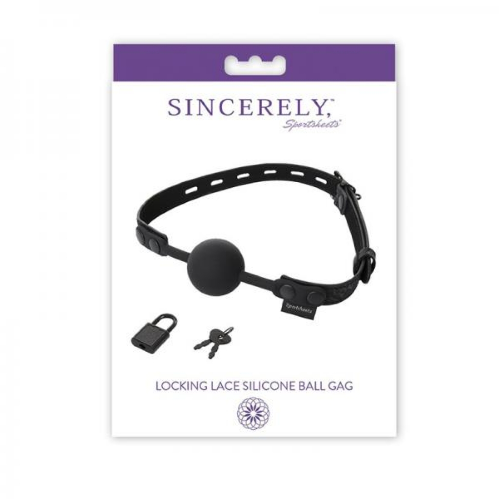 Sincerely, Ss Locking Lace Silicone Ball Gag