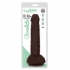 Easy Riders 8 inches Dual Density Dildo With Balls Brown