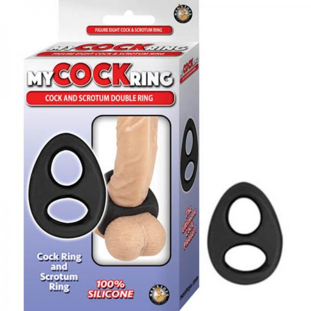 My Cockring Penis And Scrotum Double Ring Black