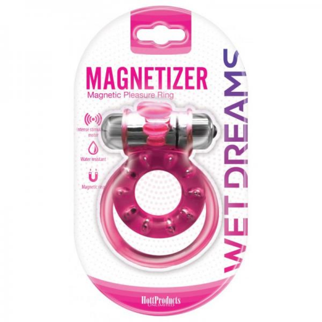 Magnetized Magnetic Penis Ring With Dual Straps And Bullet