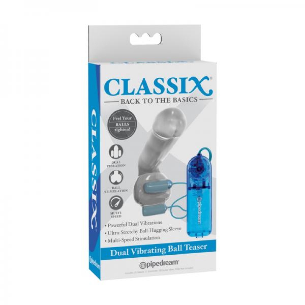 Classix Dual Vibrating Ball Teaser (blue/clear)