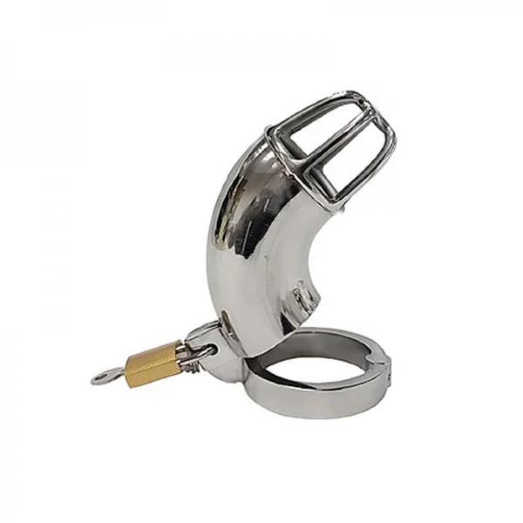 Stainless Penis Cage With Padlock In Clamshell