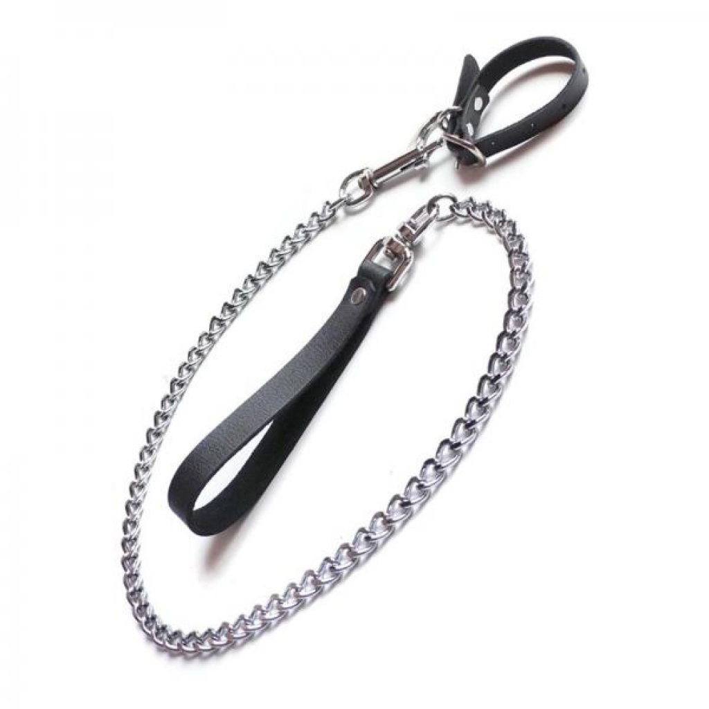 Kinklab Buckling Penis Ring And Chain Leash Set