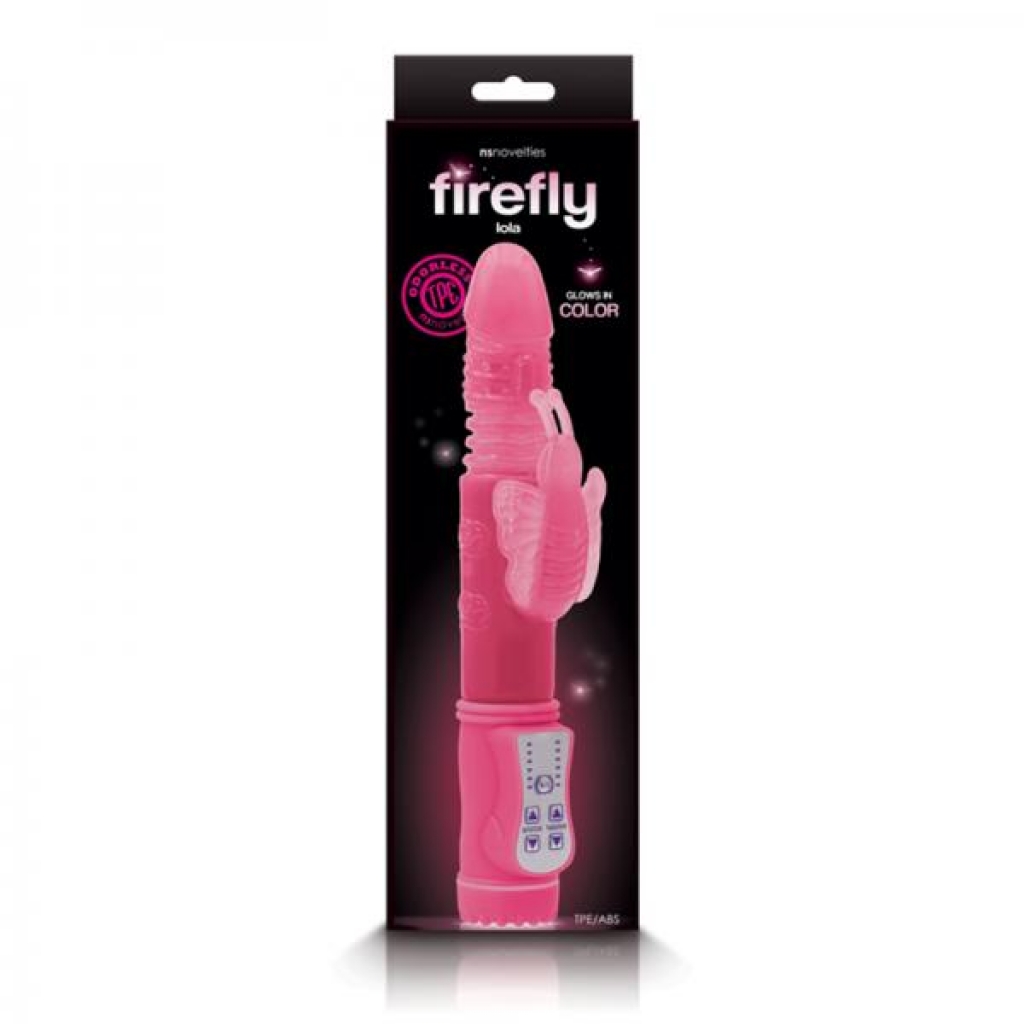 Firefly Lola Thrusting Rabbit Vibrator - Pink