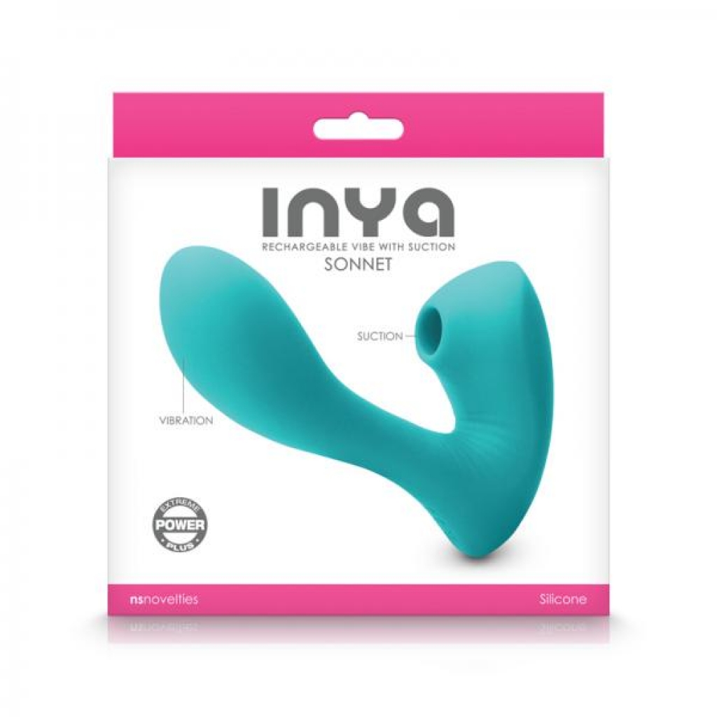 Inya Sonnet Suction Dual Stimulator Rechargeable Teal