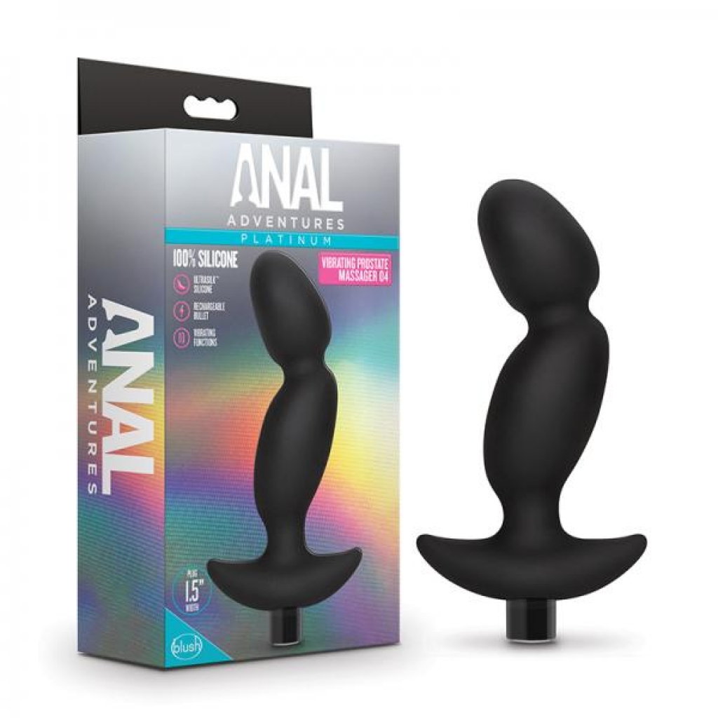 Anal Adventuresplatinum - Silicone Vibrating Prostate Massager 04- Black
