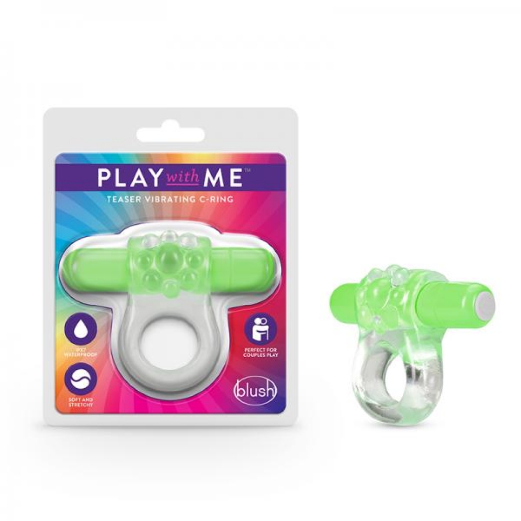 Play With Me - Teaser Vibrating C-ring - Green
