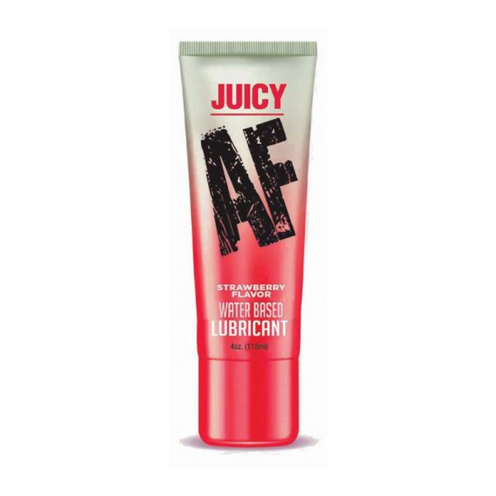 Juicy Af Water-based Lube - Strawberry 4 Oz