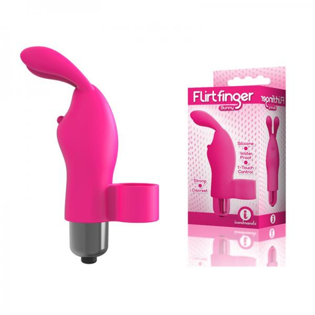The 9's Flirt Finger Bunny Finger Vibrator Pink