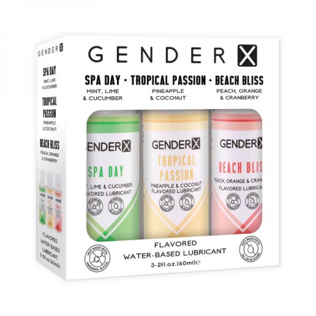 Gender X Flavored Lube Travel 3-pack