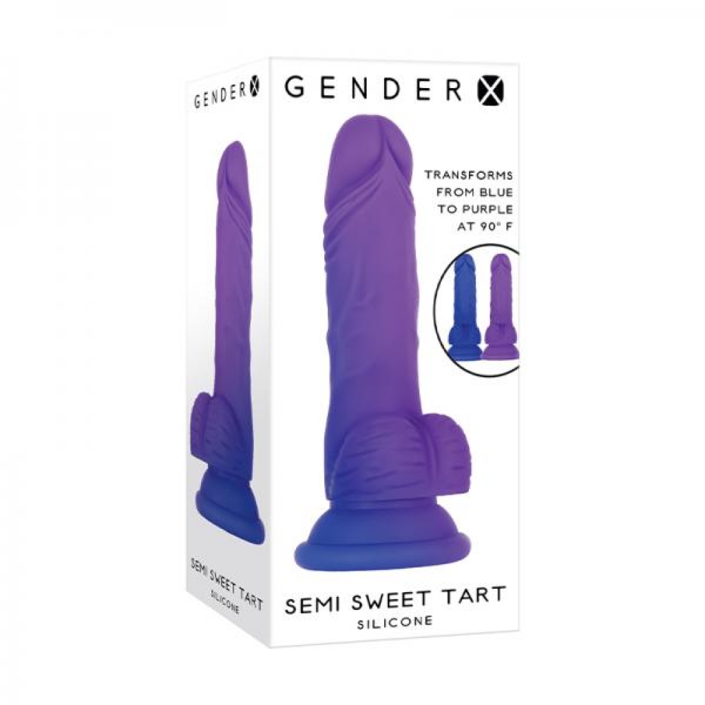 Gender X Semi Sweet Tart Color-changing Dildo Blue/purple