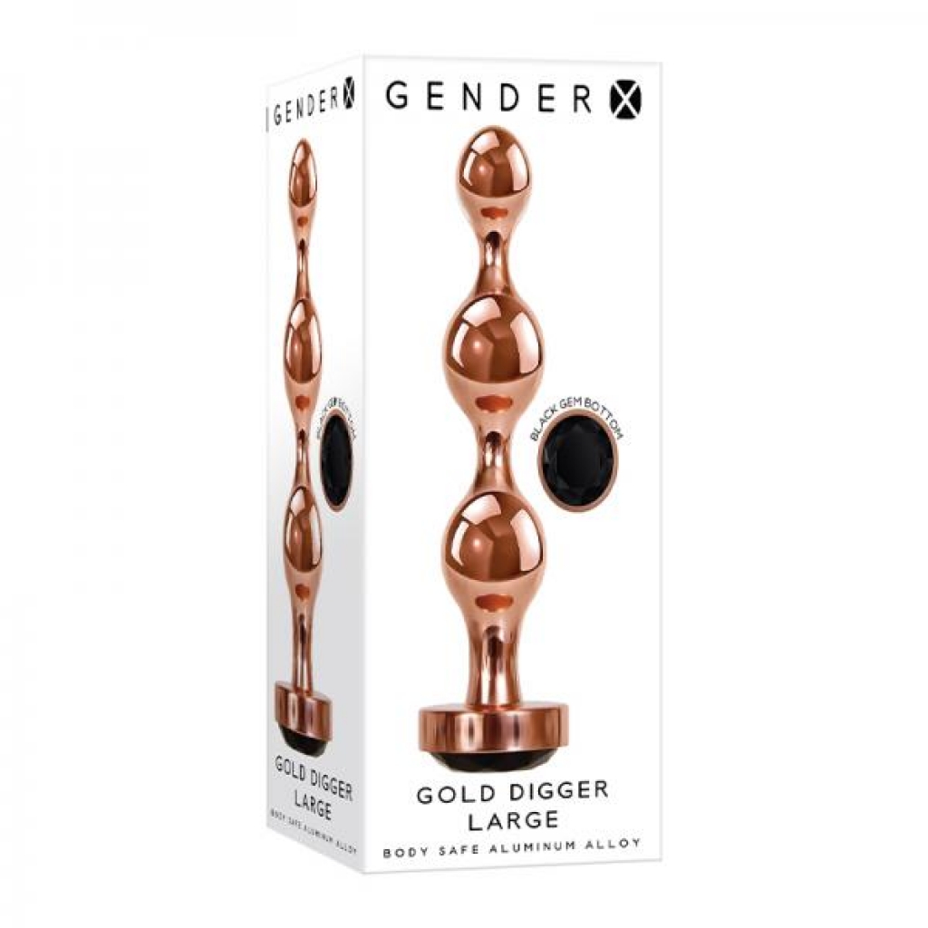 Gender X Gold Digger Large Plug Rose Gold/black