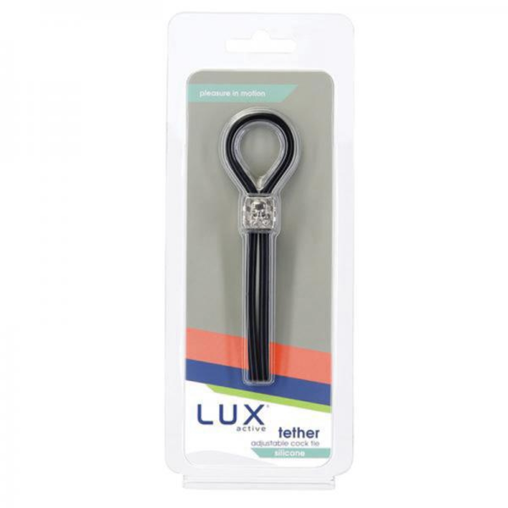Lux Active Tether Adjustable Penis Tie Silicone Black
