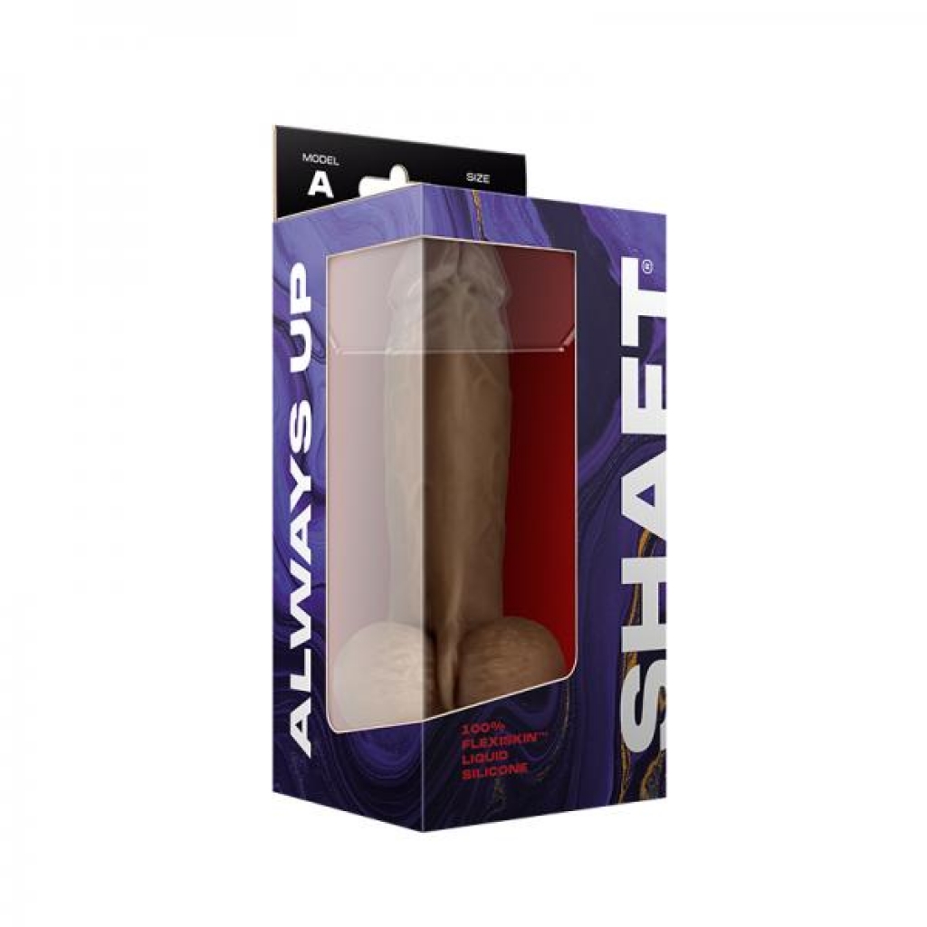 Shaft Model A Liquid Silicone Dong With Balls 8.5 In. Oak