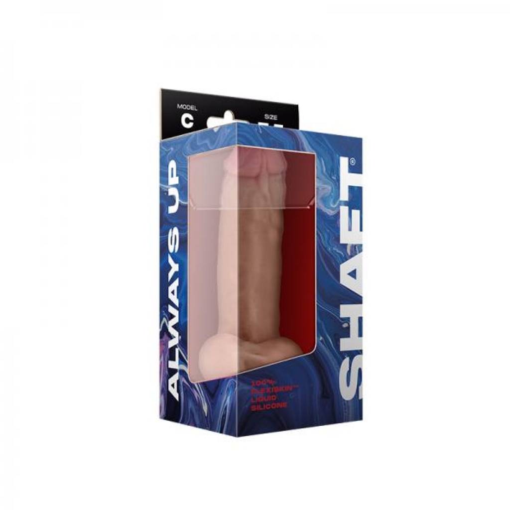 Shaft Model C Liquid Silicone Dong With Balls 7.5 In. Pine