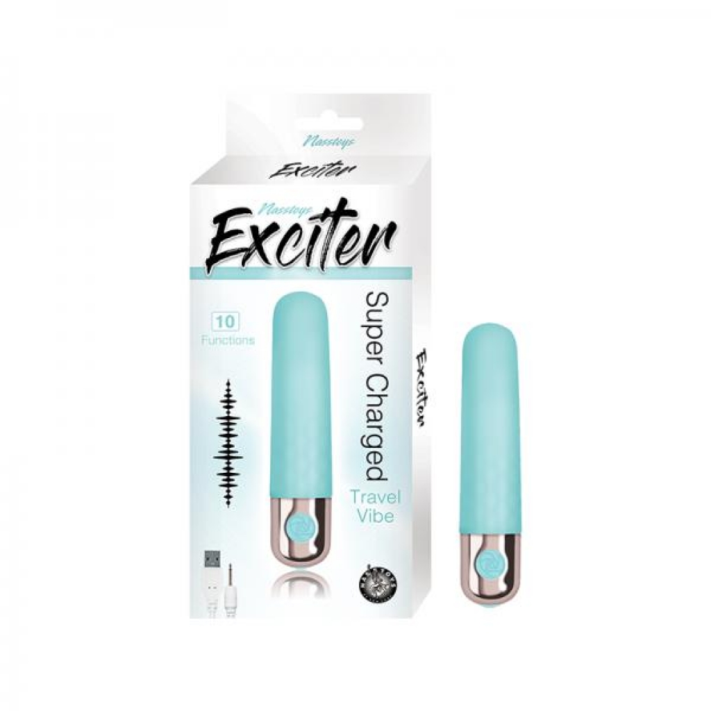 Exciter Travel Vibe Rechargeable Silicone Aqua