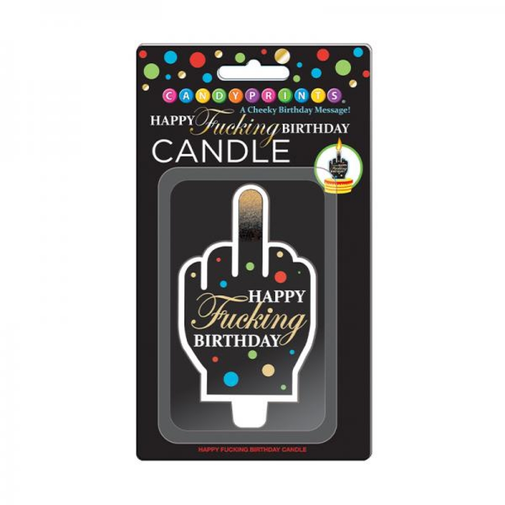 Happu Fucking Birthday Fu Finger Candle