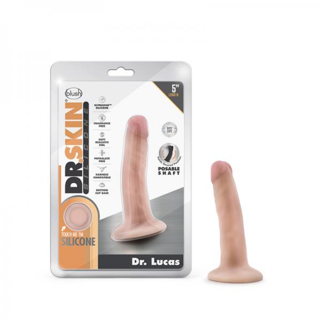 Dr. Skin Dr. Lucas Dong With Suction Cup Silicone 5 In. Vanilla