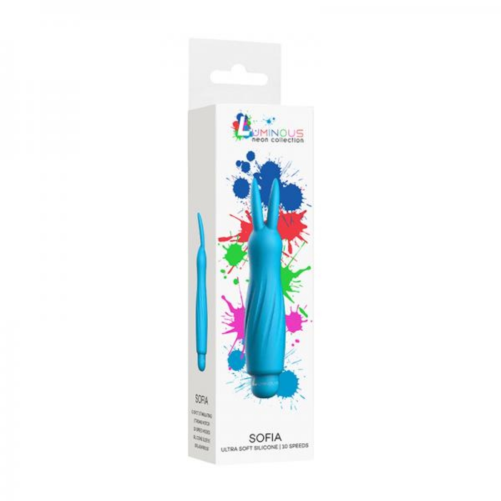 Luminous Sofia Abs Bullet With Silicone Sleeve 10 Speeds Turquoise