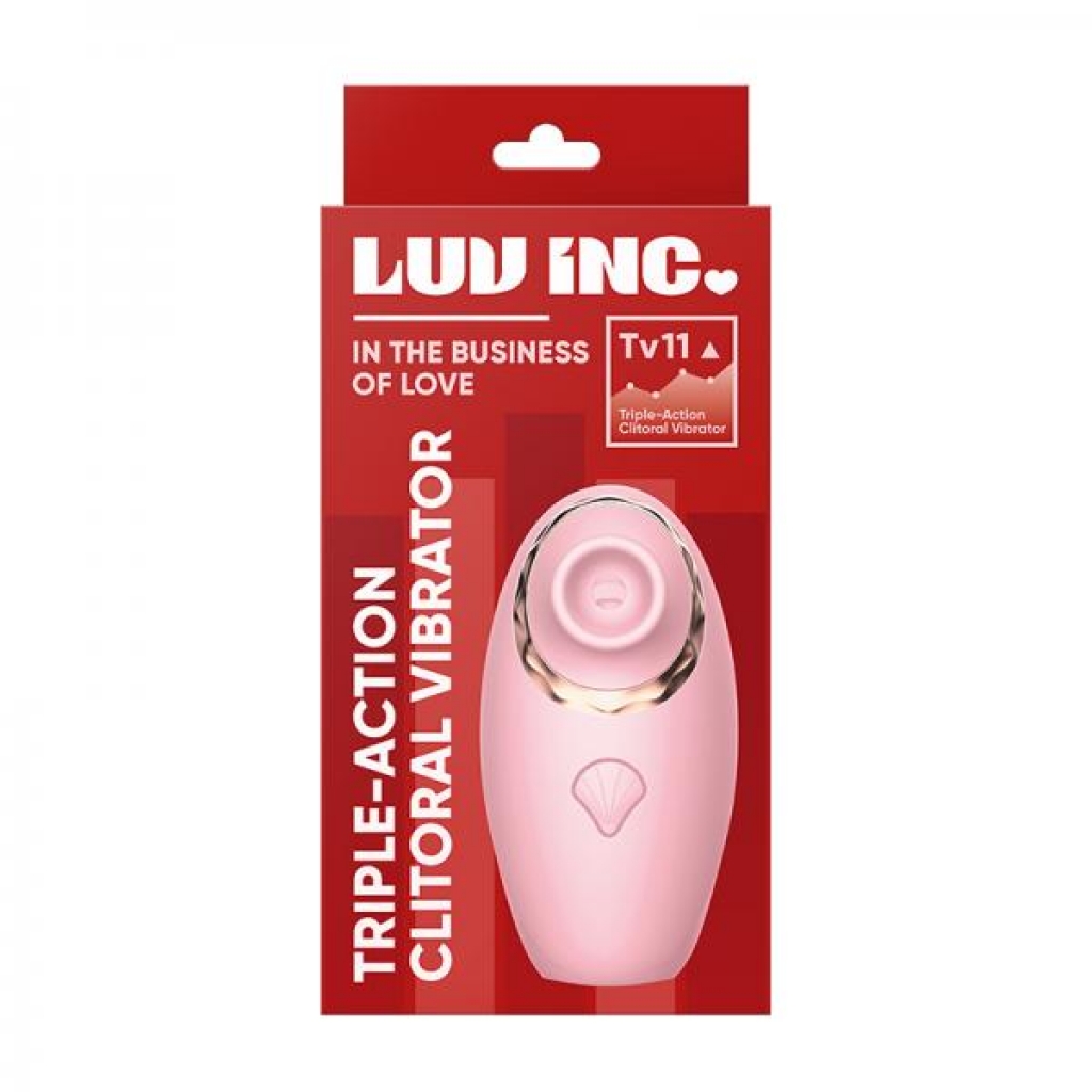 Luv Inc Tv11 Triple-action Clitoral Vibrator Pink