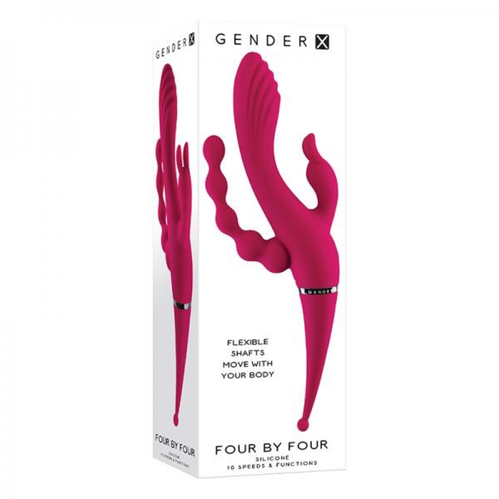 Gender X Four By Four Multi Stimulator Burgundy